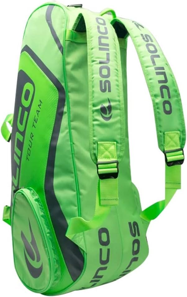 Solinco 6-Pack Tennis Racquet Bag, Neon Green