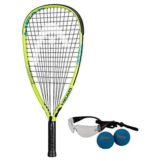 Head MX Hurricane Racquetball Racket Set with Goggles & Two Balls Yellow