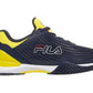 Fila Men`s SpeedServe Energized Tennis Shoe - Navy and Buttercup