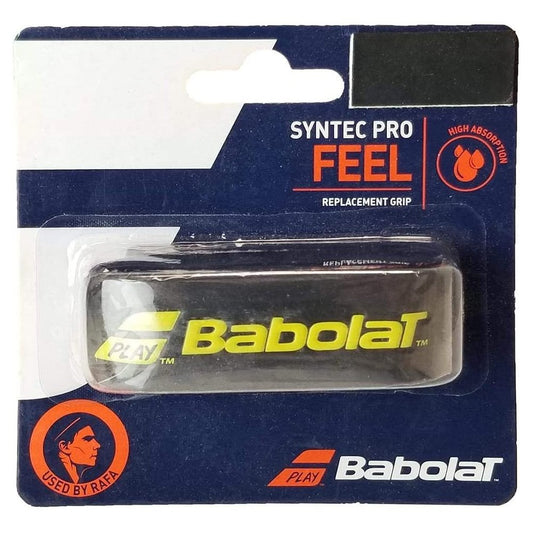 Babolat Syntec Pro Tennis Replacement Grip Black and Fluo Yellow