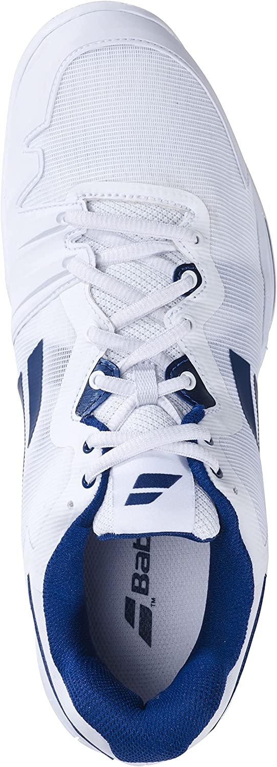 Babolat Men's SFX3 All Court Tennis Shoe, White/Navy