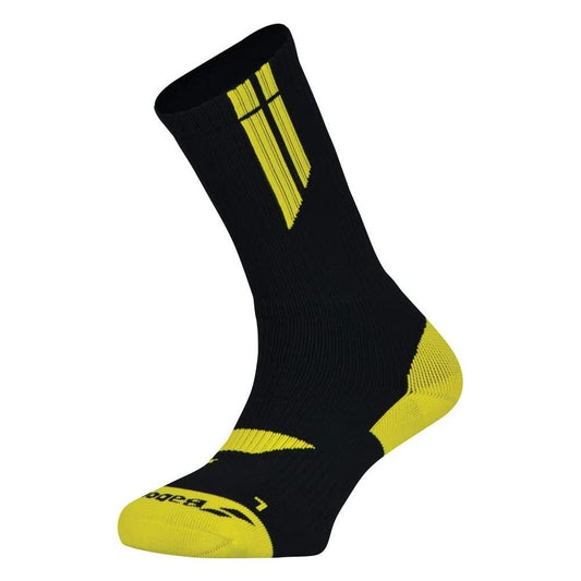 Babolat Team Big Logo Socks (Black/Blazing Yellow)
