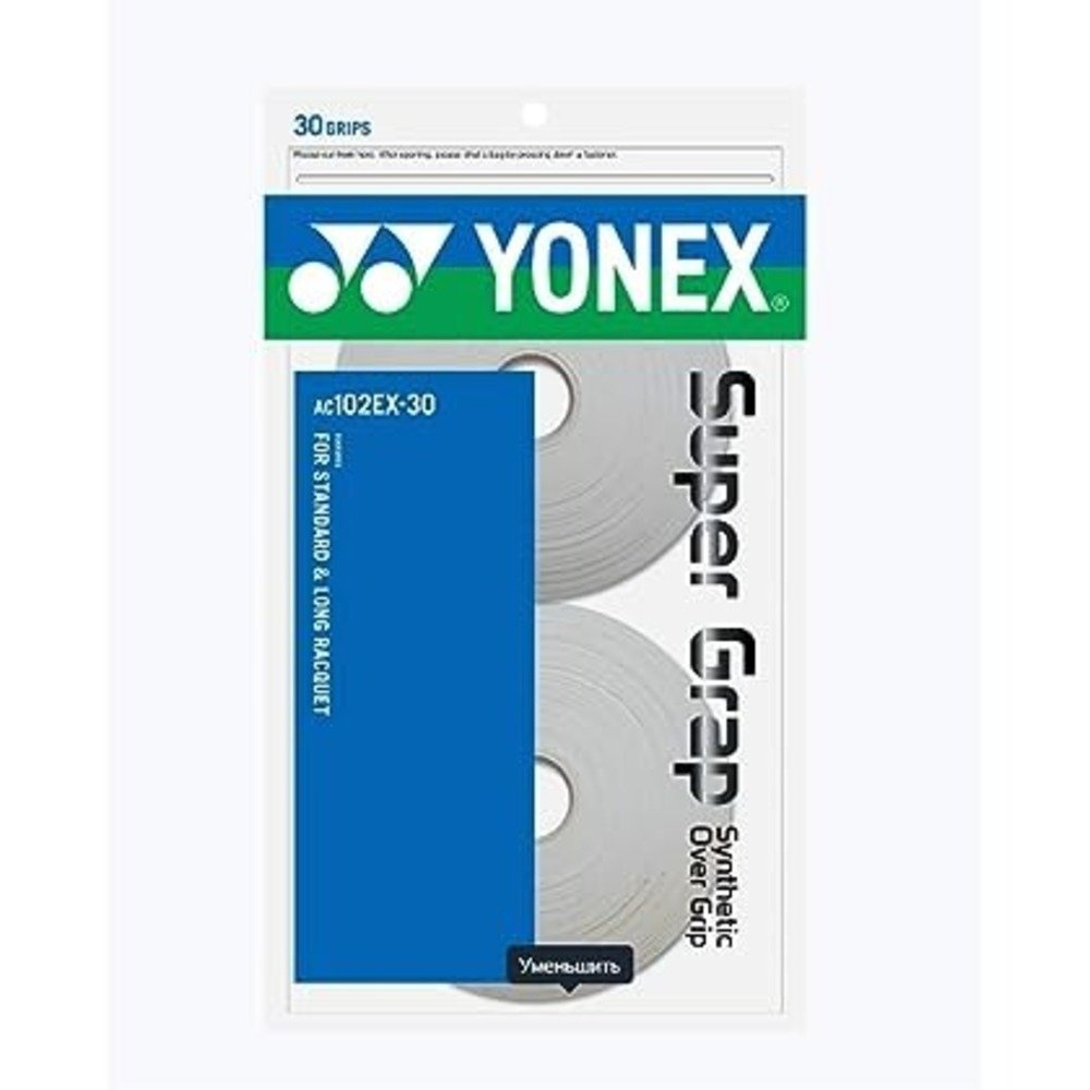 YONEX Super GRAP 2X 30 Packs White (60 Grips)