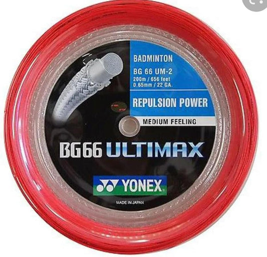 Yonex BG 66 Ultimax Badminton String Reel (Color Option)