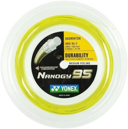 Yonex Nanogy 95 Badminton String, Reel (Color Option)