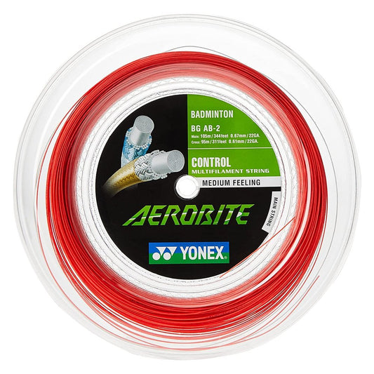 Yonex Aerobite Badminton String 200m Reel (Red)