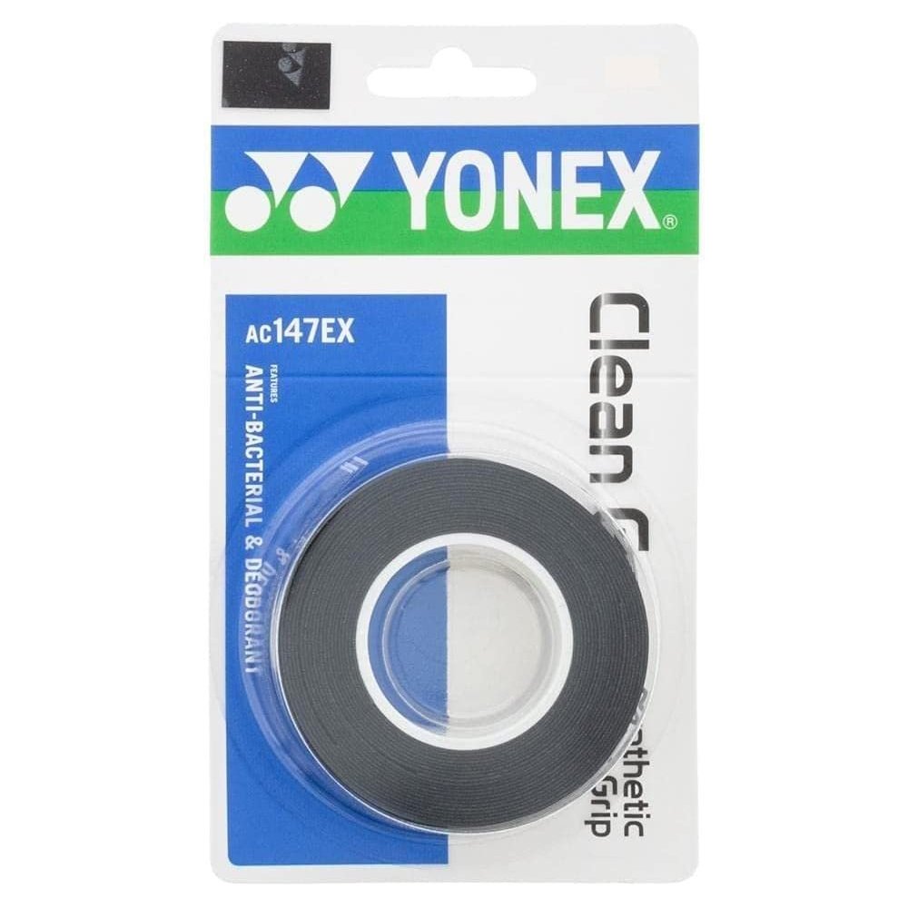 Yonex Clean GRAP Racquet Overgrip 3 Pack Black