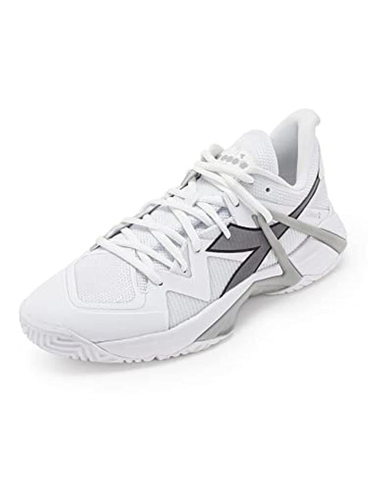 Diadora Men's B.icon 2 AG Tennis Shoe (White/Silver)