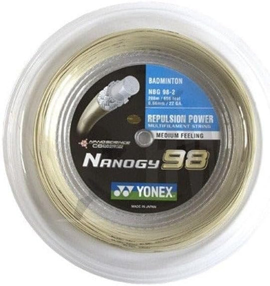 Yonex Nanogy 98 Badminton String, Reel (Color Option)