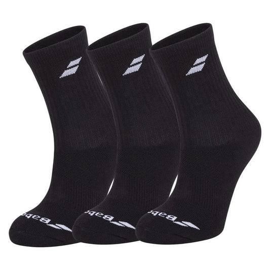 Babolat 3 Pairs Pack Socks Black