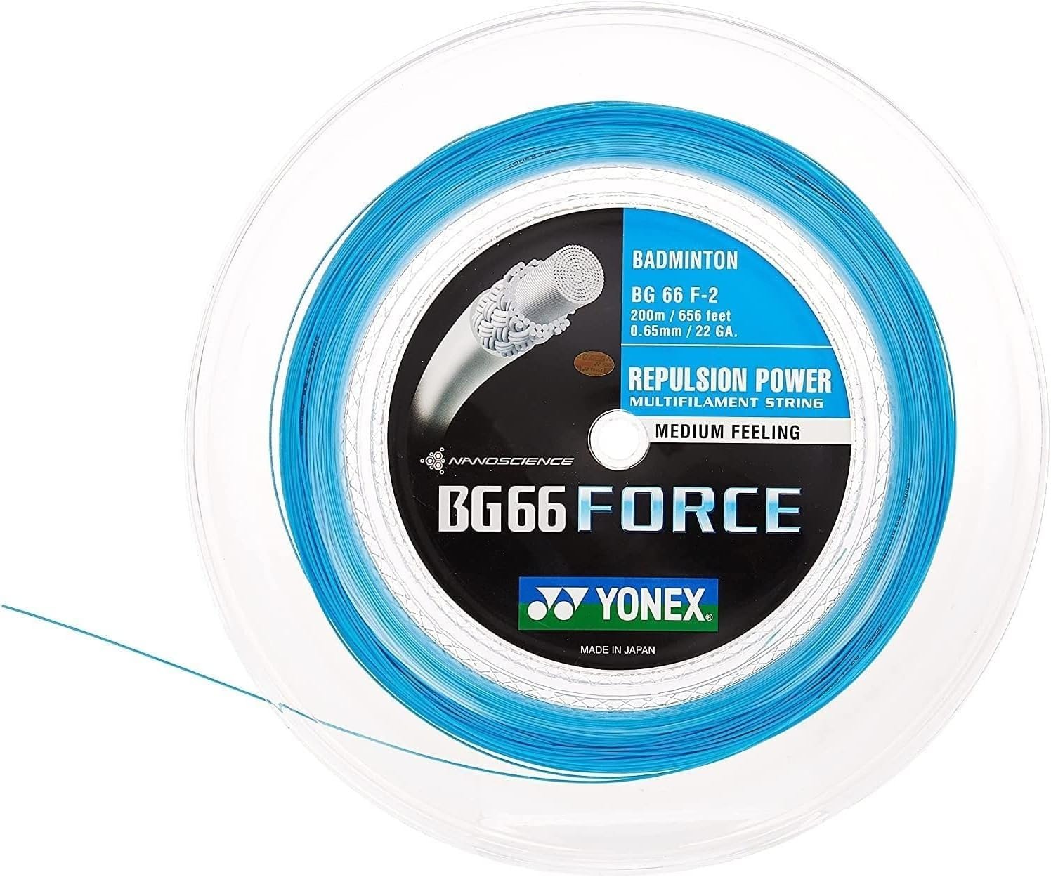 Yonex BG 66 Force Badminton String, Reel (Color Option)