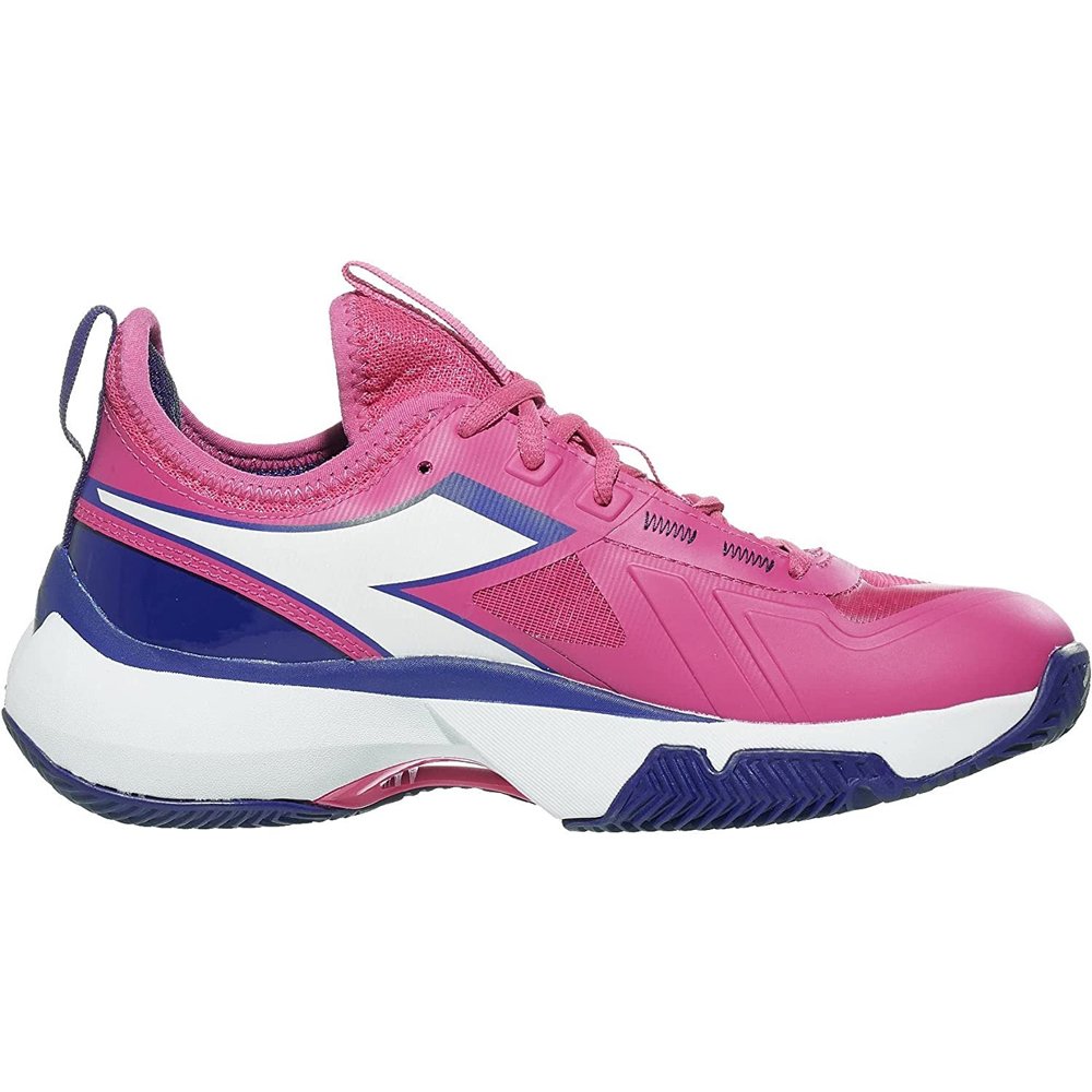Diadora Women's Finale W Clay Tennis Shoes (Pink Yarrow/White/Blueprint)