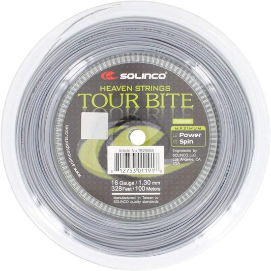 Solinco Tour Bite Tennis String Mini Reel Silver , 17G