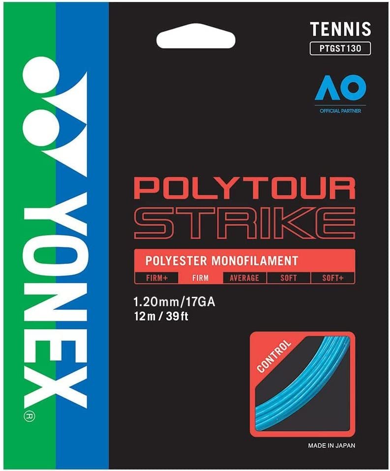 YONEX Poly Tour Strike Tennis String Blue, 17g