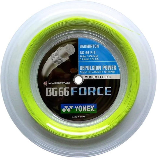 Yonex BG 66 Force Badminton String, Reel (Color Option)