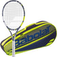 Babolat Evo Aero Lite Yellow Strung Tennis Racquet Bundled with an RH3 Club Essential Tennis Bag in Your Choice of Color