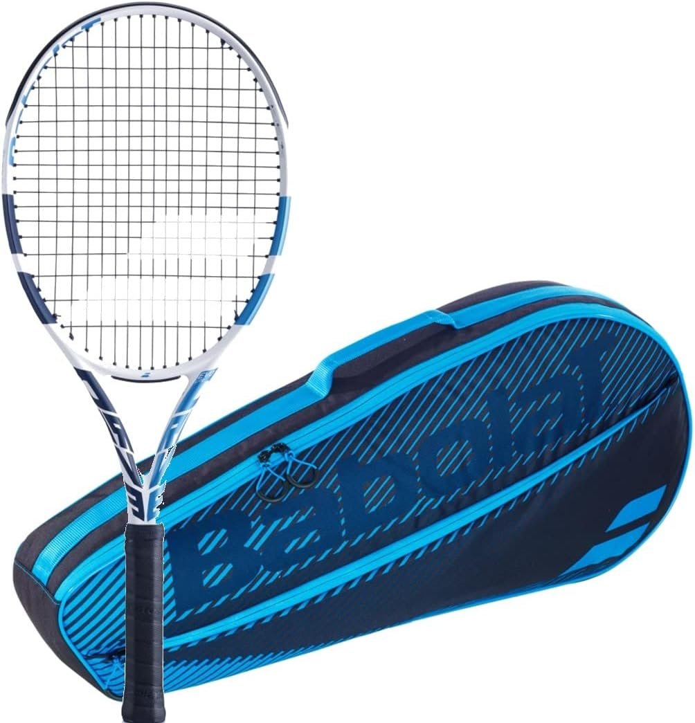 Babolat Evo Drive Lite W Strung Tennis Racquet Bundled with an RH3 Club Essential Tennis Bag in Your Choice of Color