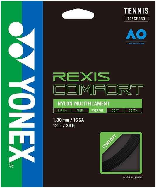 YONEX Rexis Comfort Tennis String Black, 16L