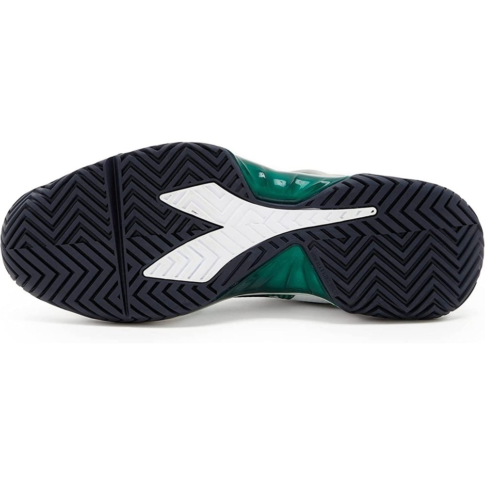 Diadora Men's B.icon 2 AG Tennis Shoes (White/Black/Blue Corsair)