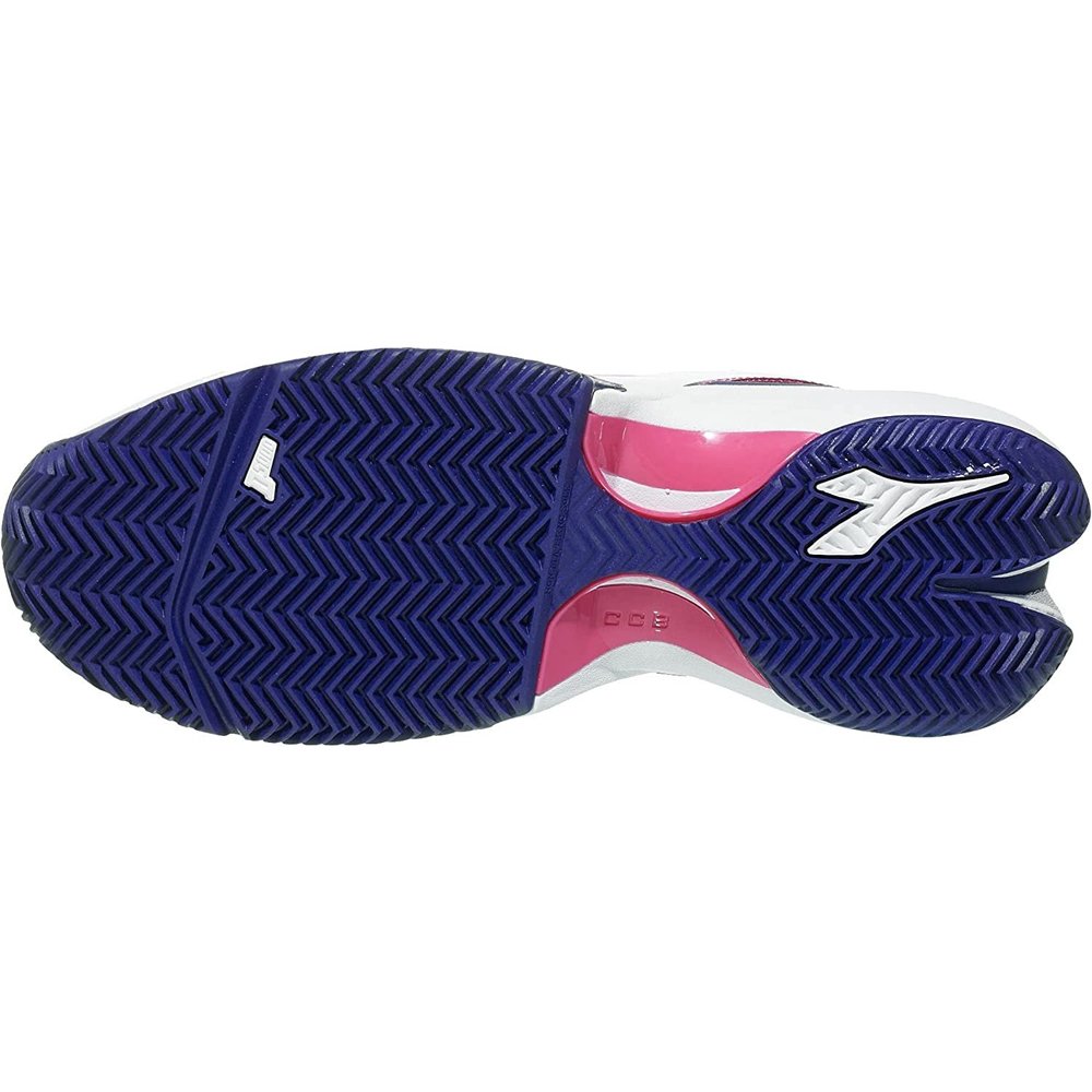 Diadora Women's Finale W Clay Tennis Shoes (Pink Yarrow/White/Blueprint)