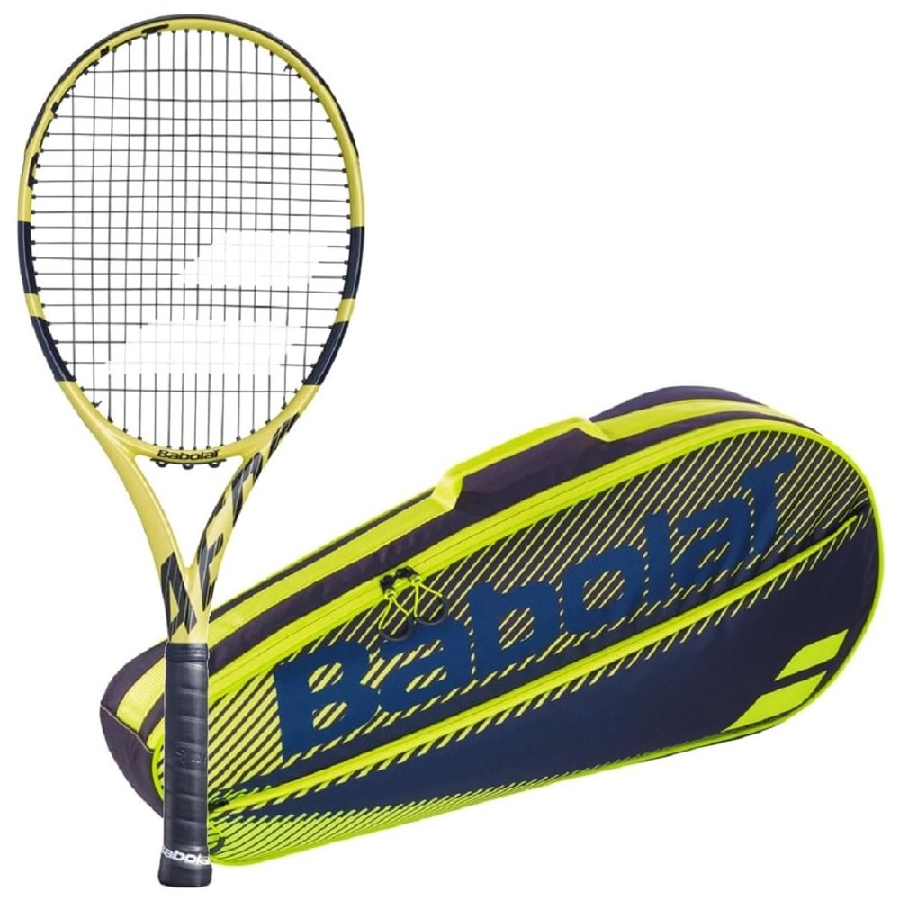 Babolat Aero G Tennis Racquet Bundled with a Club Tennis Bag in Your Choice of Color - Best Set for Beginner Players